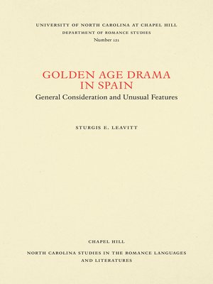 cover image of Golden Age Drama in Spain